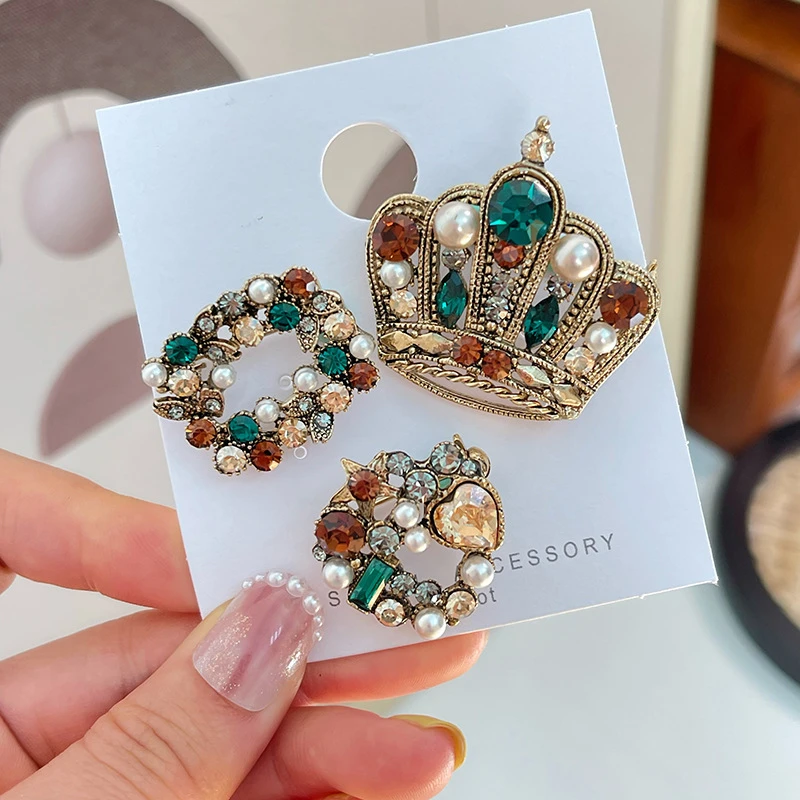 Yhsheen Rhinestone Brooches Set - 6 Crystal & Pearl Brooch Pins For Wedding Bouquets, Dresses, Hats & Crafts - View #13
