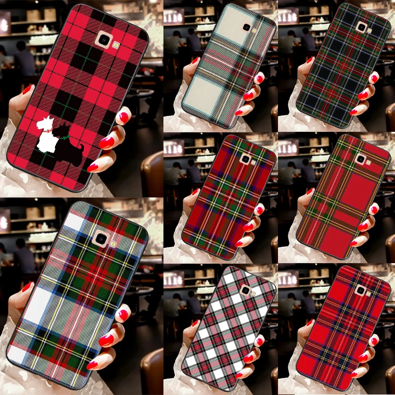 Clan Stewart Abito Tartan Plaid Caso Del Modello Del Telefono Per Samsung Galaxy J4 J6 Più A7 A8 A9 2018 J1 J3 J5 J7 A3 A5 2016 2017 Della Copertura
