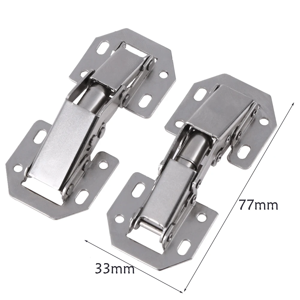 10pcs Cabinet Door Hinges No Slot Required Easy Installation Hinges Cold Rolled for Window Cupboard Kitchen Door Repair Tools