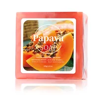 100g B + extrait de papaye savon nourrissant fait à la main nettoyage en profondeur blanchissant avec savon au lait de chèvre de noix de coco 3