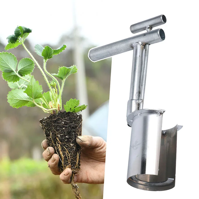 Plant Seed Sower Handheld Seed Dispenser Garden Seeder Tool Portable Hand Held Open End Seedling Transplanter Multi-functional Seeding Bulb Planter Tool For Agricultural Use