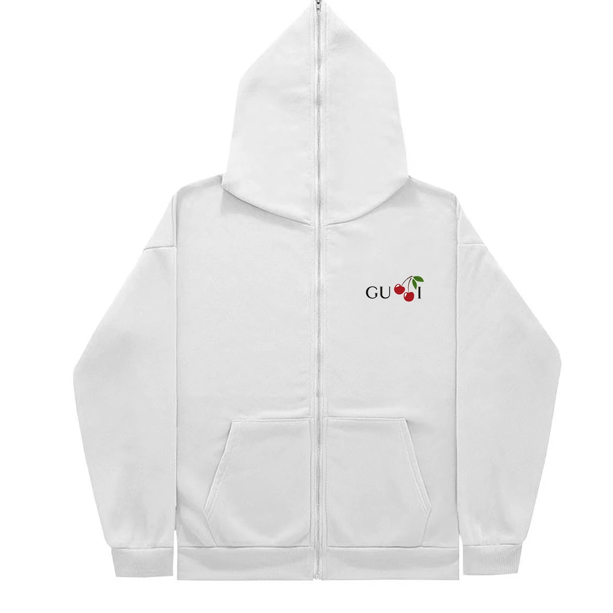2024 Herren Strickjacke Solide Gedruckt Lose Hip Hop Jacke Zip Hoodie Sweatshirt_voghion.com
