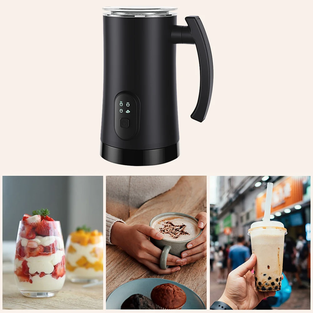 4-in-1 Milk Frother Steamer Auto Shut-off 11.8Oz/350ML Quiet Auto Milk  Warmer with Pouring Handle for Coffee/Latte/Hot Chocolate - AliExpress