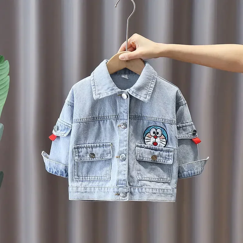 Kids denim jacket Doraemon boy spring autumn 3 to 7 years old baby cartoon fashion jacket