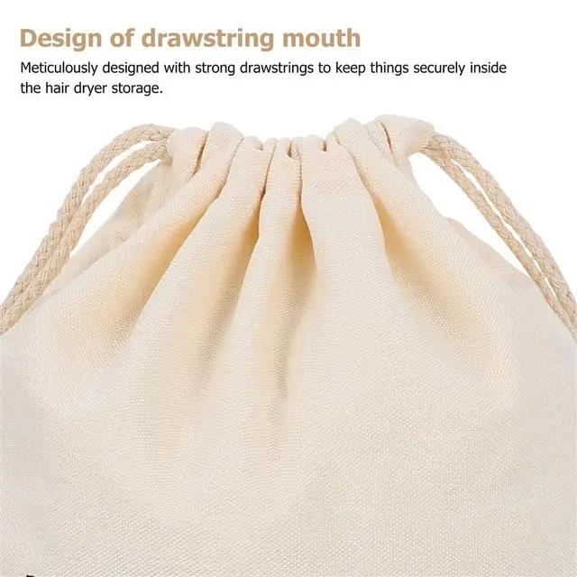 Hajszárító Táska Utazási Húzózsinós Tasak Vendégszoba Alapvető Fontosságú, Legjobb Méretű Kefe Fúvás - Image 3