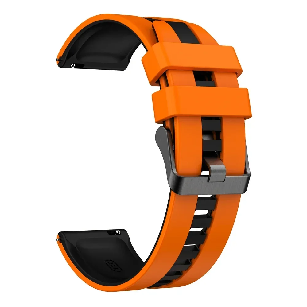 Two-Tone Sport Silicone Strap - 22mm Wristband Bracelet