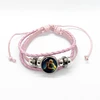 The Little Prince Bracelet Women Kids Classic Cartoon Figure Fox Glass Button Woven Leather Bracelets for Couple Bangle Gift 4