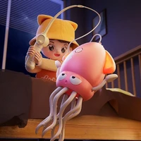 Jouets de calmar dansant électronique avec lumière et musique, calmar plat couché à Induction amusant, développement interactif pour tout-petits, cadeaux pour le ventre 1