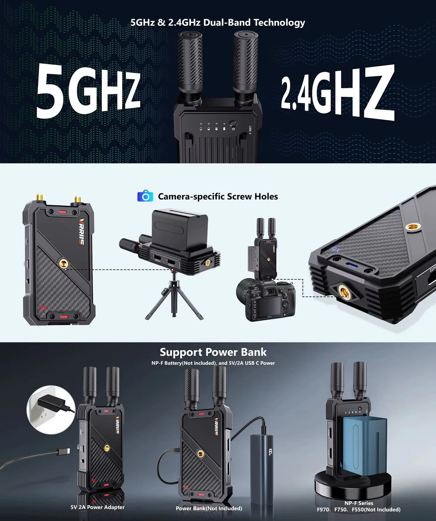 400m Wireless Wifi Dual HDMI Extender Audio Video Transmitter and Receiver Support Church Camera Live Streaming Battery 1 To 5