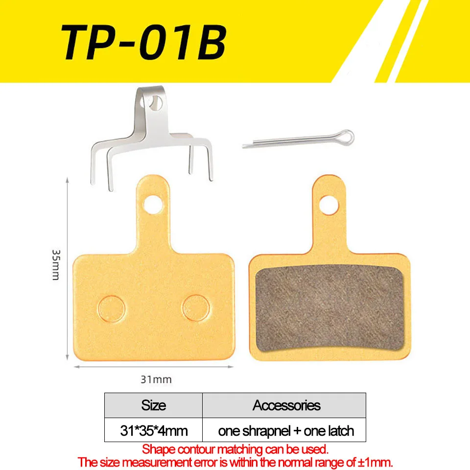Bicycle Copper Base All Metal Disc Brake Pads Wear-resistant Mute Heat Dissipati MTB Bike Cycling Accessories Parts 2Pcs/Lot
