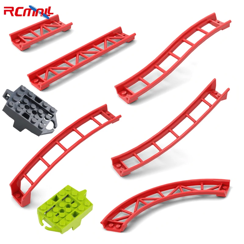 20PCS Small Particle Technology 26559 Building Block Parts 26060 Accessories Roller Coaster Tracks Rail Compatible with LEGOeds 100g small particle 2420 2 1 plate brick building block parts diy building block compatible with creative gift castle toys