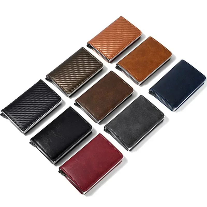 Credit Card Holder Men Wallets Bank Cardholder Case Small Leather Slim Thin Magic Mini Smart Minimalist Wallet