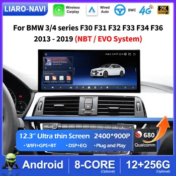 Lettore Multimediale Auto BT Android GPS 4G per BMW Serie 3/4 F30 F31 F32 F33 F34 F36 2013 - 2019 Sistema NBT EVO Carplay