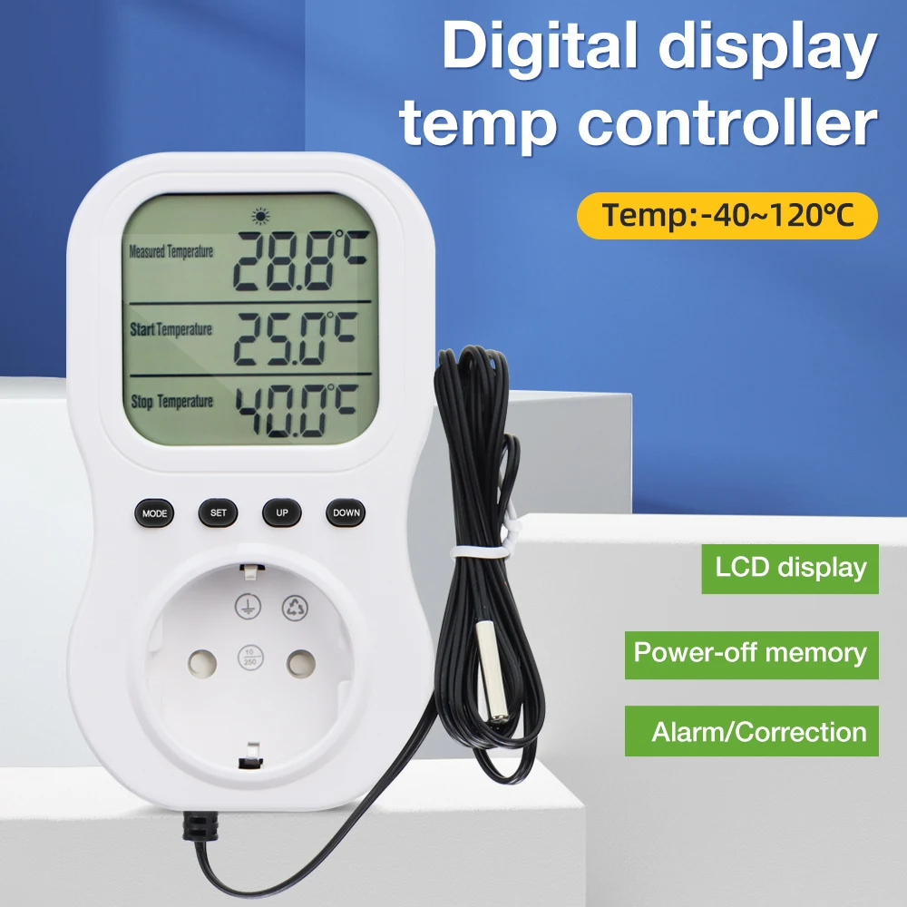 2025 Digital Temperature Controller Socket Outlet EU Plug Thermostat Timer