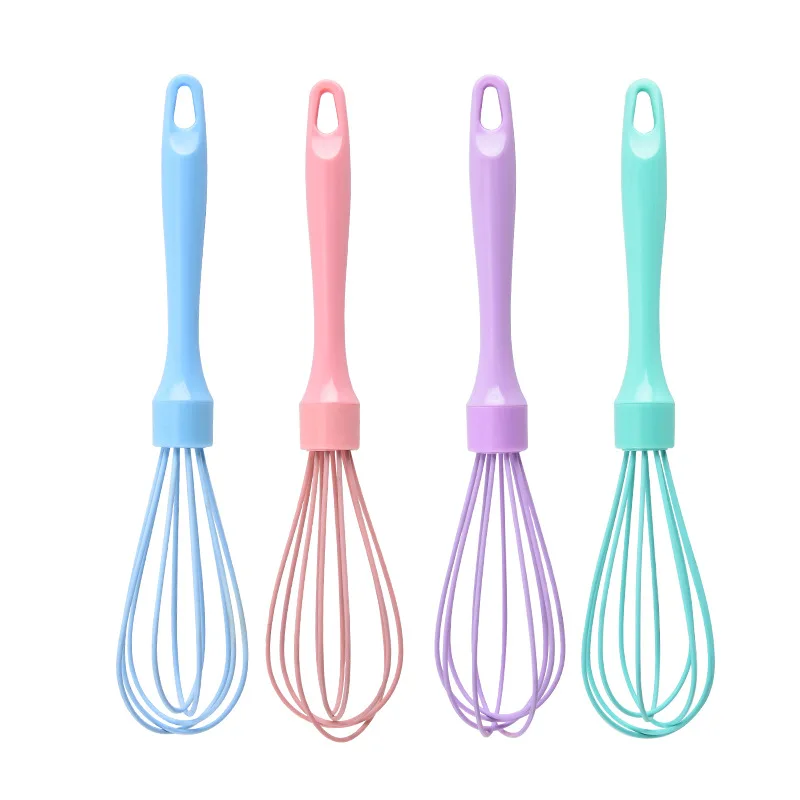 Egg Beater Rotary Whisk Electric Whisk Handheld Electric Whisk Ball Whisk Wire Whisk Egg Yolk Mixer 1PC 25cm Heat Resistant Silicone Hand-Held Egg Whisk Egg Pastry Cooking Baking Mixing Tools