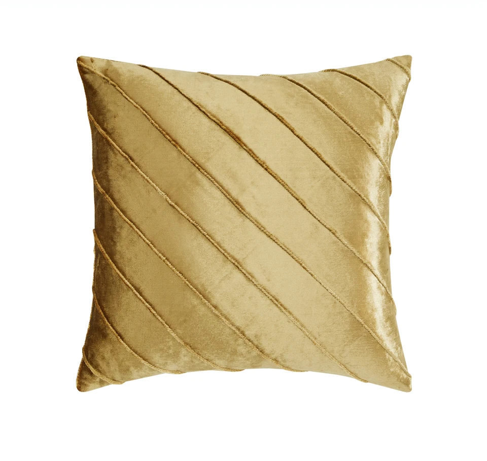 Description Picture 4 of item1piece Velvet Pillow Covers 18x18,  Sofa Couch Throw Pillows Covers Cases, Living Room Square Cushion Accent Stripe Covers