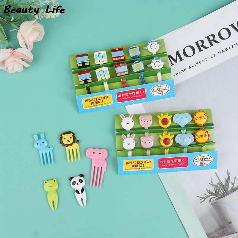 Bento Vegetable Crockery Cute Mini Toddler Children Fruit Forks Toothpicks Kids Food Picks Cartoon Animal Fruit Forks,fruit fork,food picks,food toothpicks