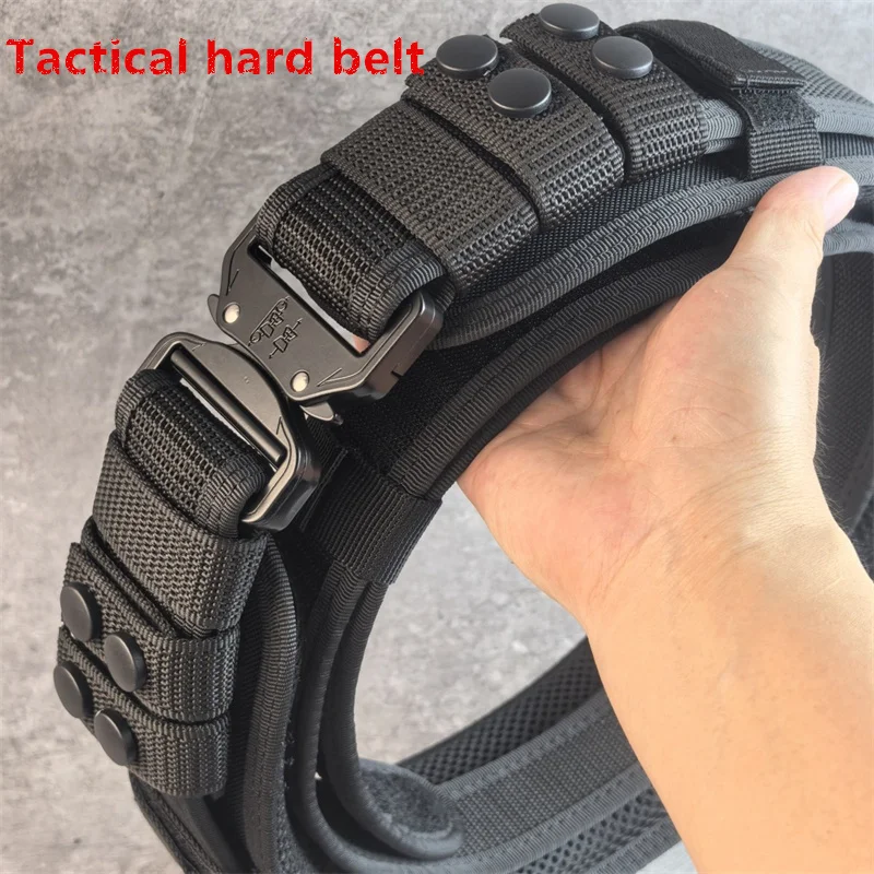 Ceinture de travail tactique à boucle alliage pour pêche professionnelle et entraînement