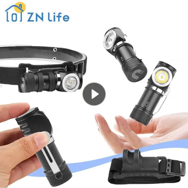 

Multi-function With Magnet Pen Clip Headlight Portable Strong Light LED Flashlight Built-in Battery TYPE-C Rechargeable Fishing