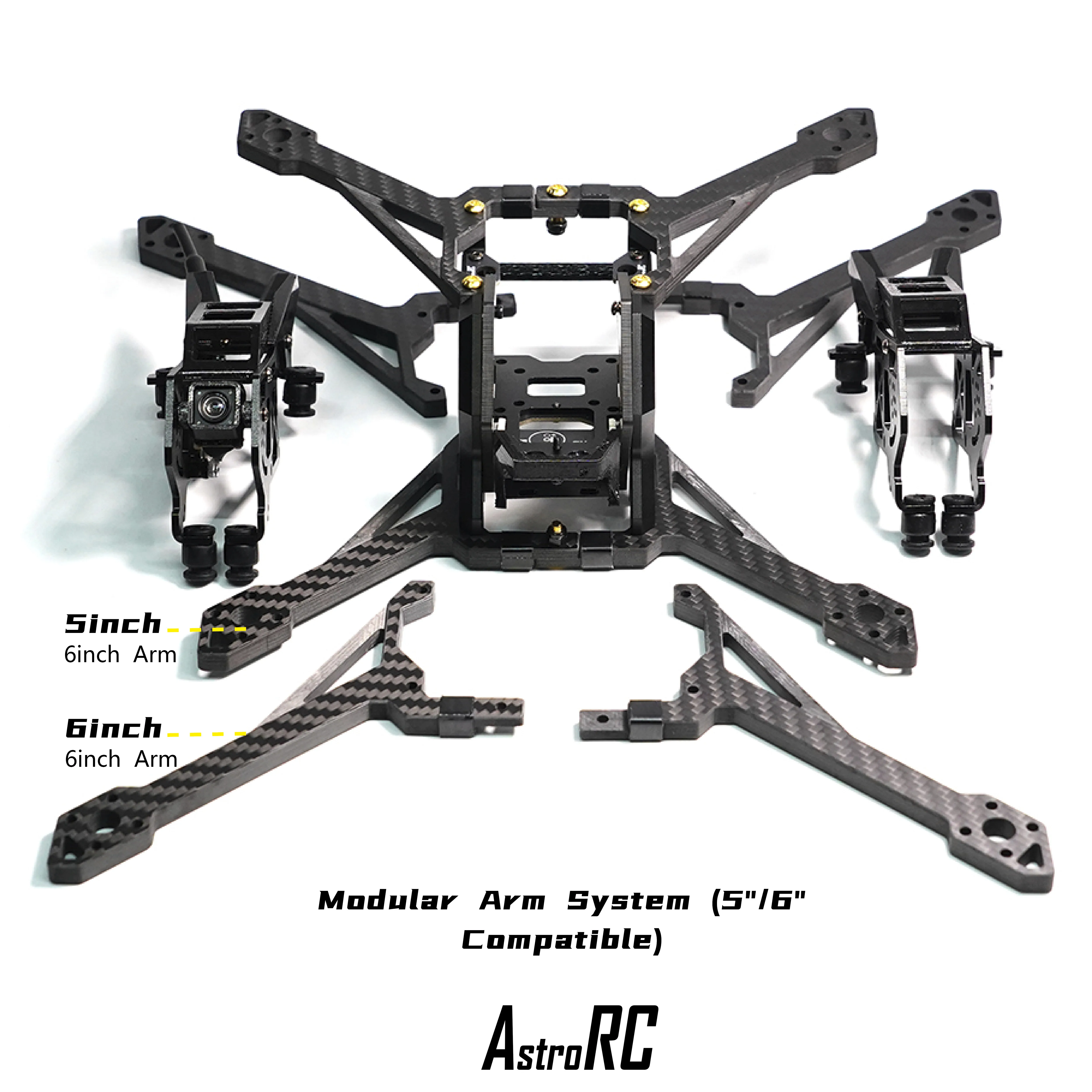 Cadre FPV 6 pouces Shuttle RC modulaire compatible O4 HD