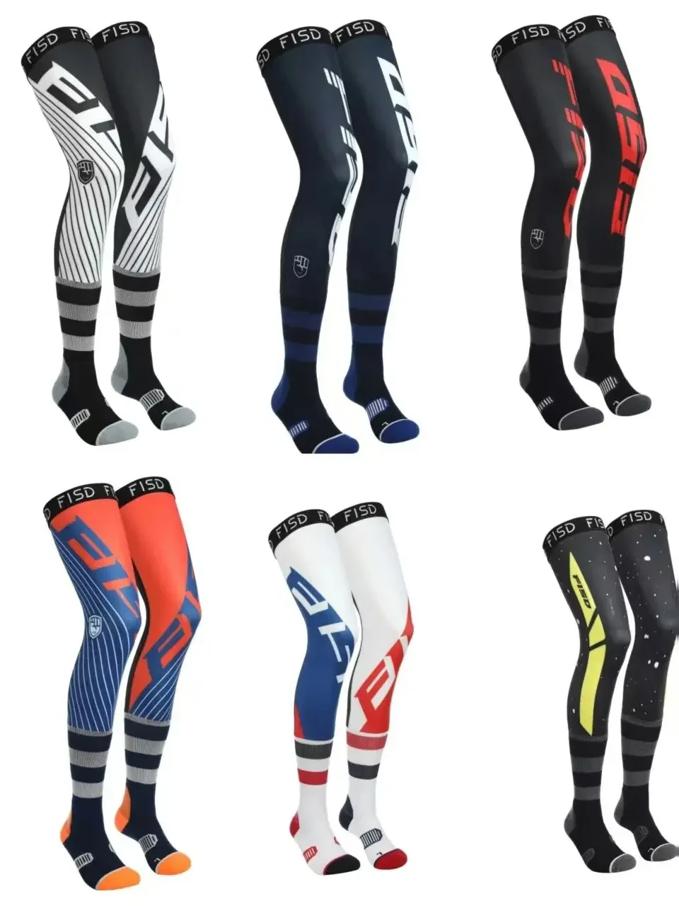 Motorcycle Compression Knee Brace enduro Sock Top Racing socks MX MTB ATV Protection Sport non-slip Knee Brace enduro Socks