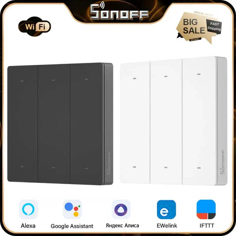 

Контроллер сцены SONOFF SwitchMan R5, 6-клавишный комплект автоматизации с бесплатной проводкой для умного дома EWeLink, работает с переключателем SONOFF M5 / MINIR3 Esp32