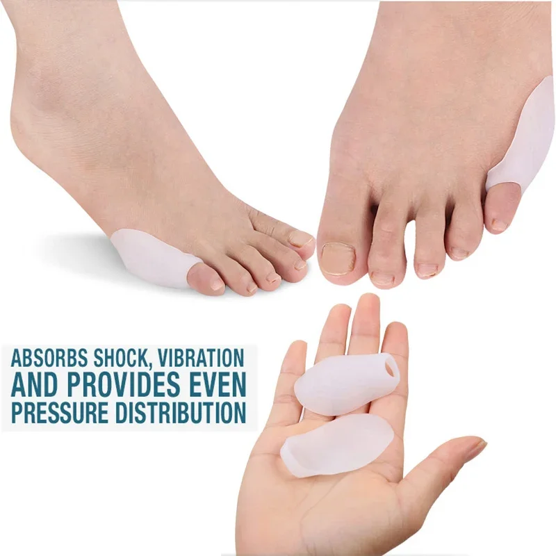 Pinky Toe Bunion Pads Gel Little Toe Protector Small Pain Relief From Friction Pressure and Tailor's Bunions 2Pcs toe protector