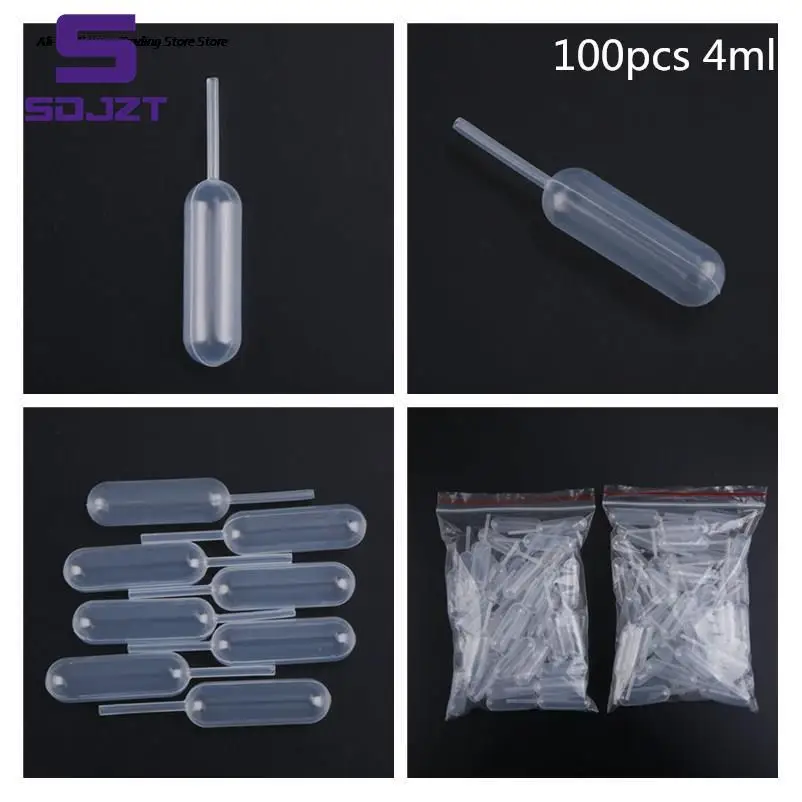 

100pcs 4ml Sauce Droppers For Cupcakes Ice Cream Sauce Ketchup Pastries Macaron Stuffed Dispenser Mini Squeeze Transfer Pipettes