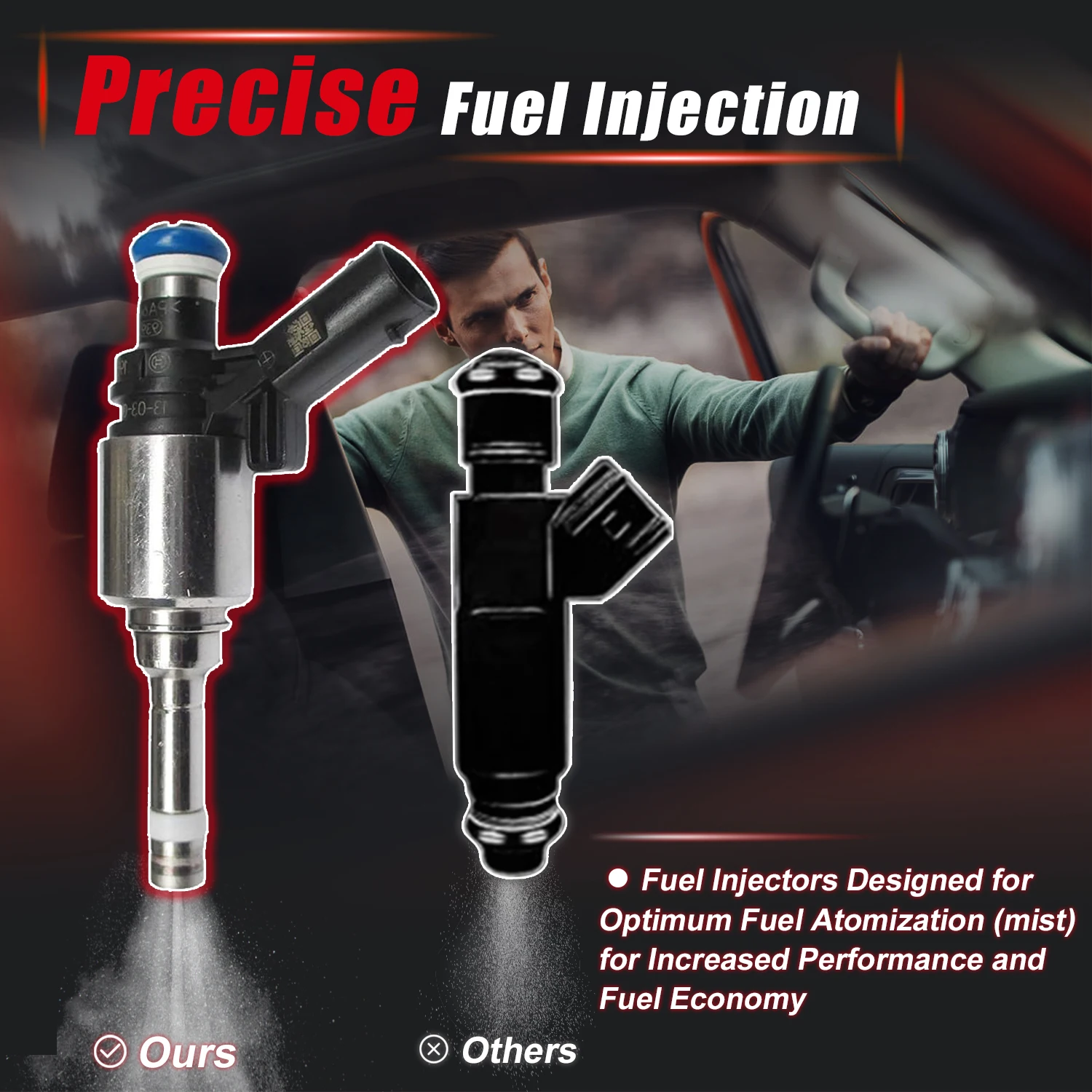 Bosch Fuel Injector for Audi A1 8X A3 8V A5 8F 8T A6 C7 1.8L 4cyl 2012-2019