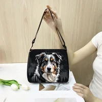 Watercolor Painting Dog Pattern Shoulder Bag German Shepherd Women Handbag Messenger Bag Shih Tzu Dog Crossbody Bag Phone Holder 2