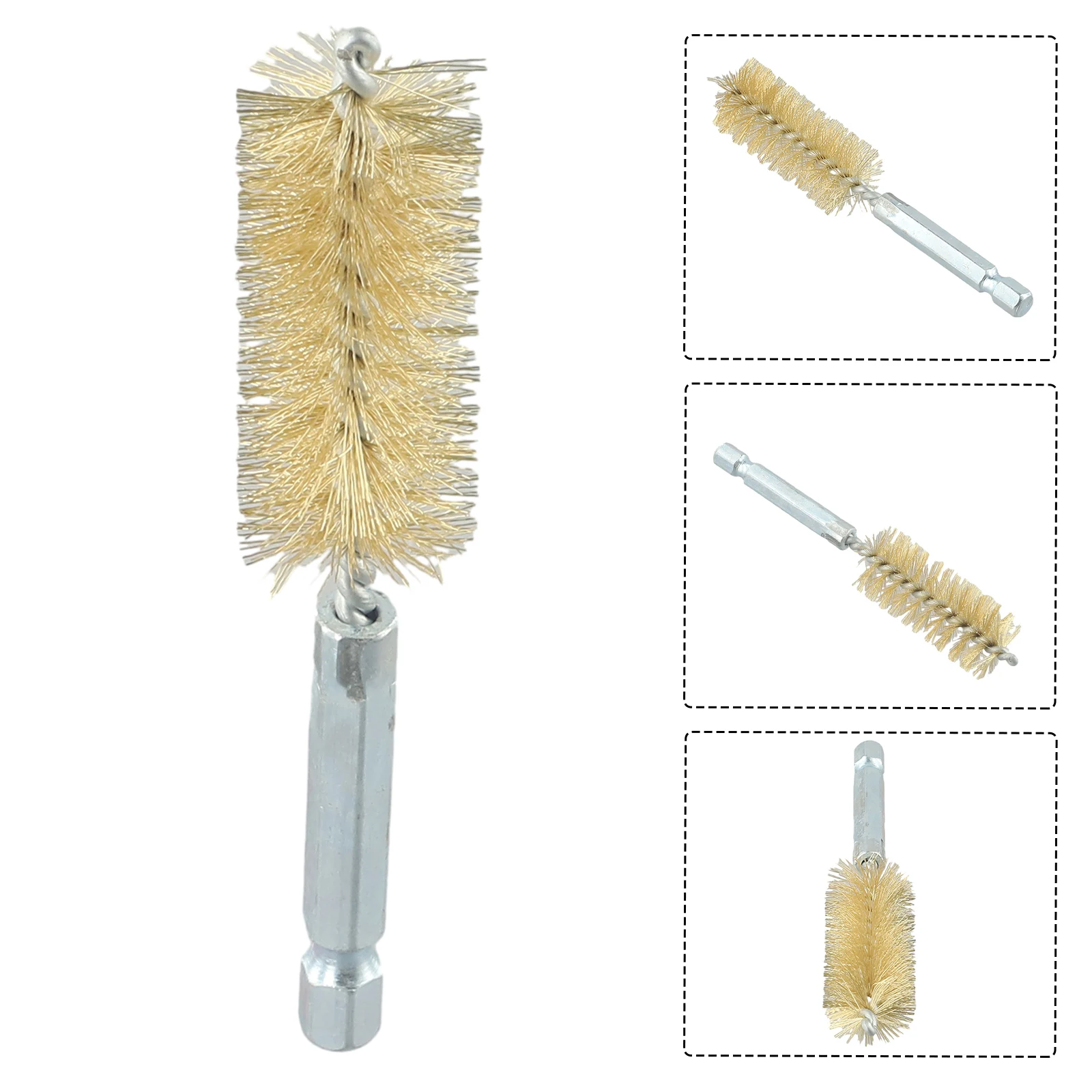 Description Picture 2 of itemWire Tube Machinery Cleaning Brush Paint Remover Rust Cleaner Metal Handle Chimney Washing Polishing Tools 8/10/12/15/17/19mm