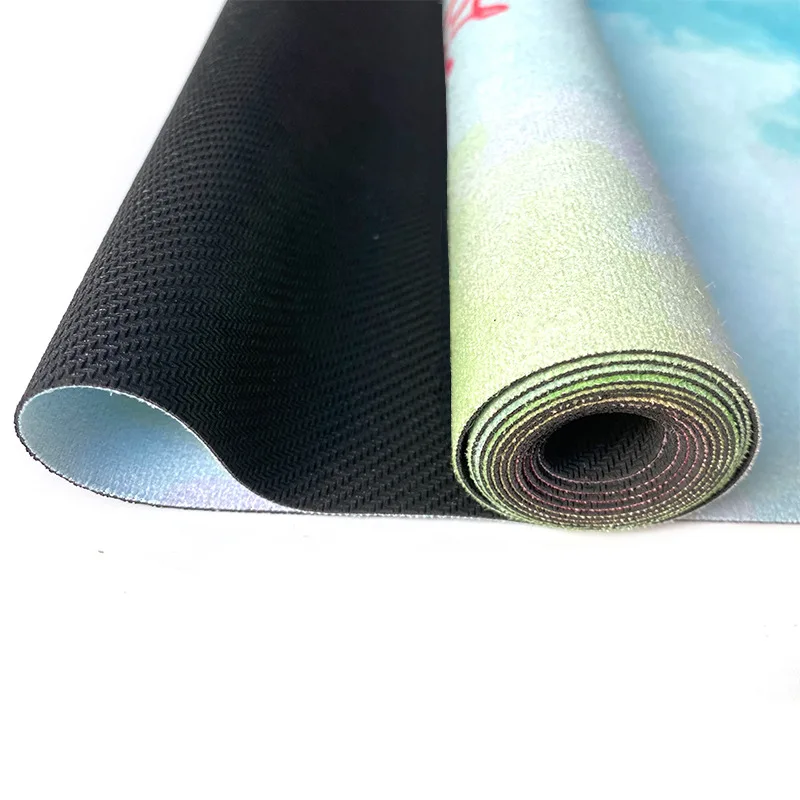 Suede Yoga Mat Foldable Portable Suede Yoga Towel Dance Exercise Fitness Skipping Rope Non-slip Floor Mat