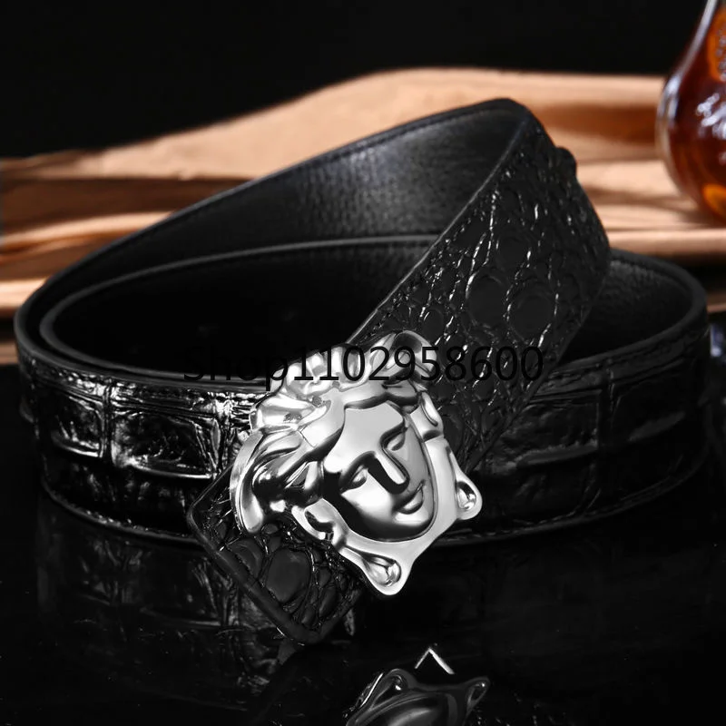 

New Women Fashion Leather Belt Buckle Belts Women and men Waist Belt Thin Black Buckle Leather Belt A9