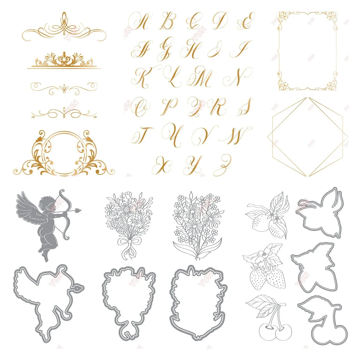 Tubi Fruiti Impress Ion Letterpress Metal Cutting Dies Hot Foil Fai Da Te Scrapbooking Album Fotografico Decorazione Goffratura Biglietto Di Auguri