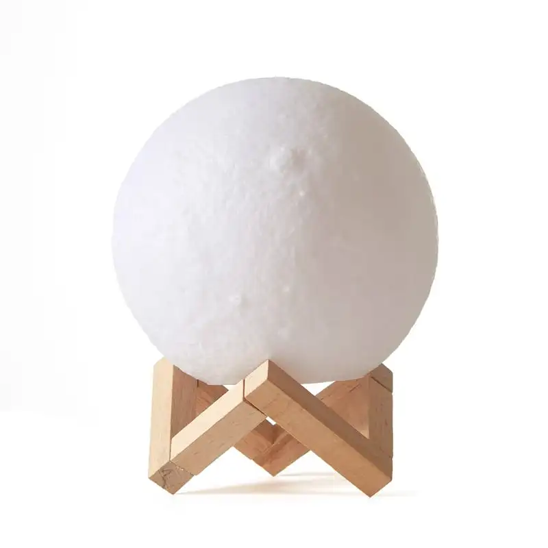 

Print Color Changing Moon Lamp with Wood Stand, remote control and USB Adaptor, 7.5'' x 5.5'', White Led light Nezuko Light up p