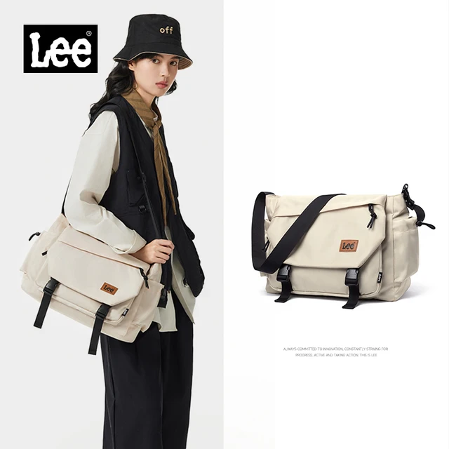 LEE Borsa a tracolla grande impermeabile alla moda da donna Borsa a tracolla per laptop con vibrazione maschile Borsa da scuola per adolescenti College Satchel 6