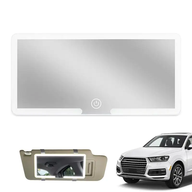 

Автомобильное Зеркало с козырьком, перезаряжаемое зеркало для путешествий для автомобиля, солнцезащитный козырек, автомобильное зеркало для макияжа, солнцезащитное зеркало с сенсорным экраном, зеркальце для туалетного столика
