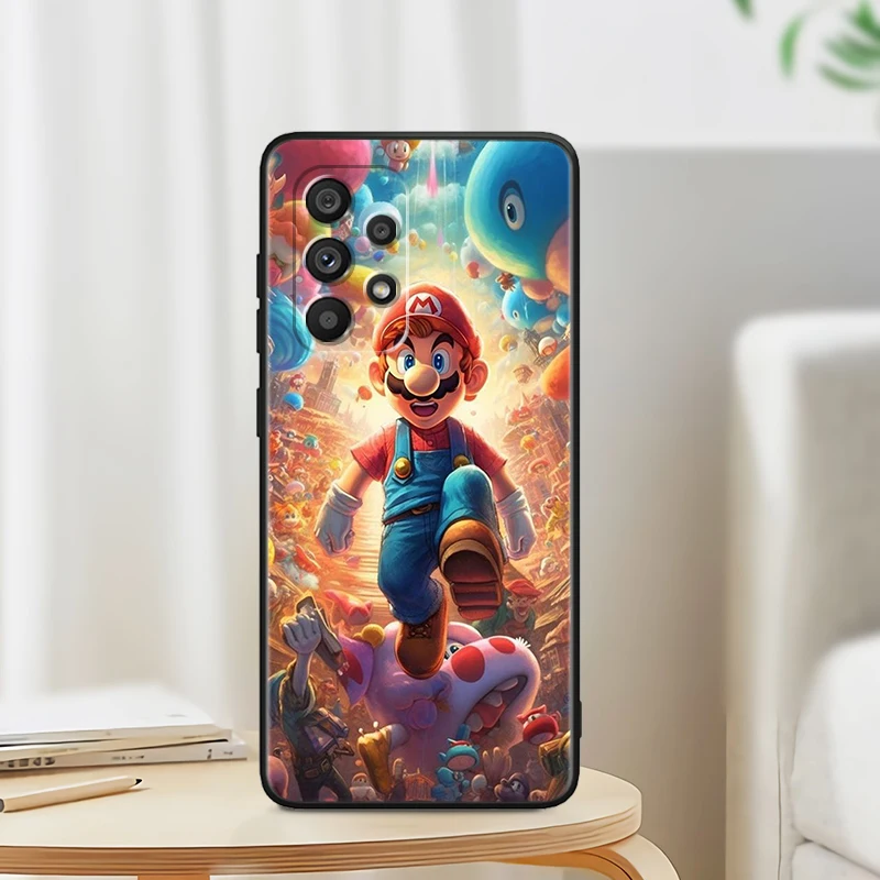 thumbnail image 1 of Mario Bros Game Art For Samsung A53 A52 A33 A32 A51 A71 A21S A13 A73 A50 A22 A23 A03 A72 A54 A12 5G Black Phone Case, 1 of 5