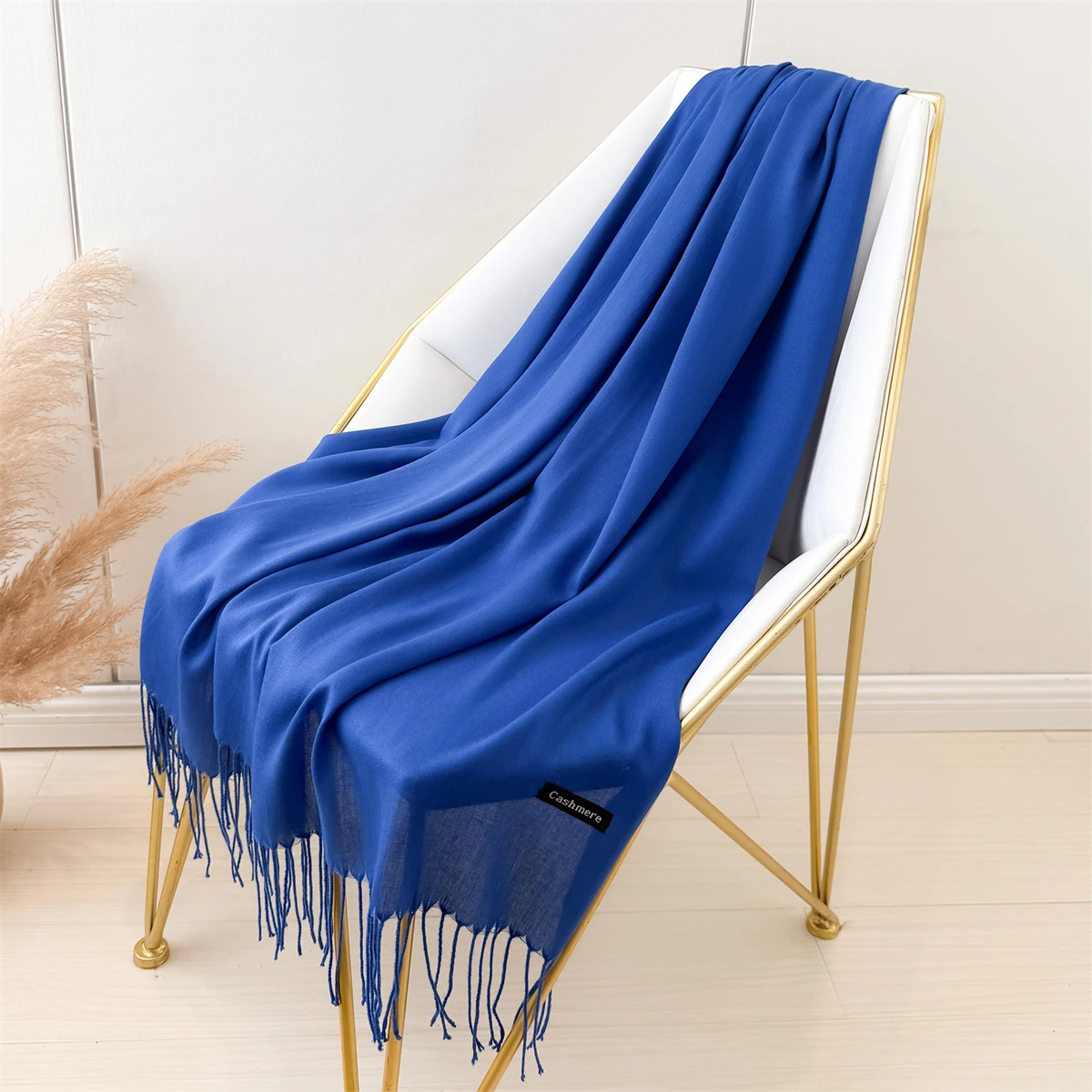 Desgine Marke Solide Frauen Kaschmir Schal Herbst Winter Warme Schals Wraps männer Pashmina Quasten Schals Weiblich Foulard Mujer – Detail 5