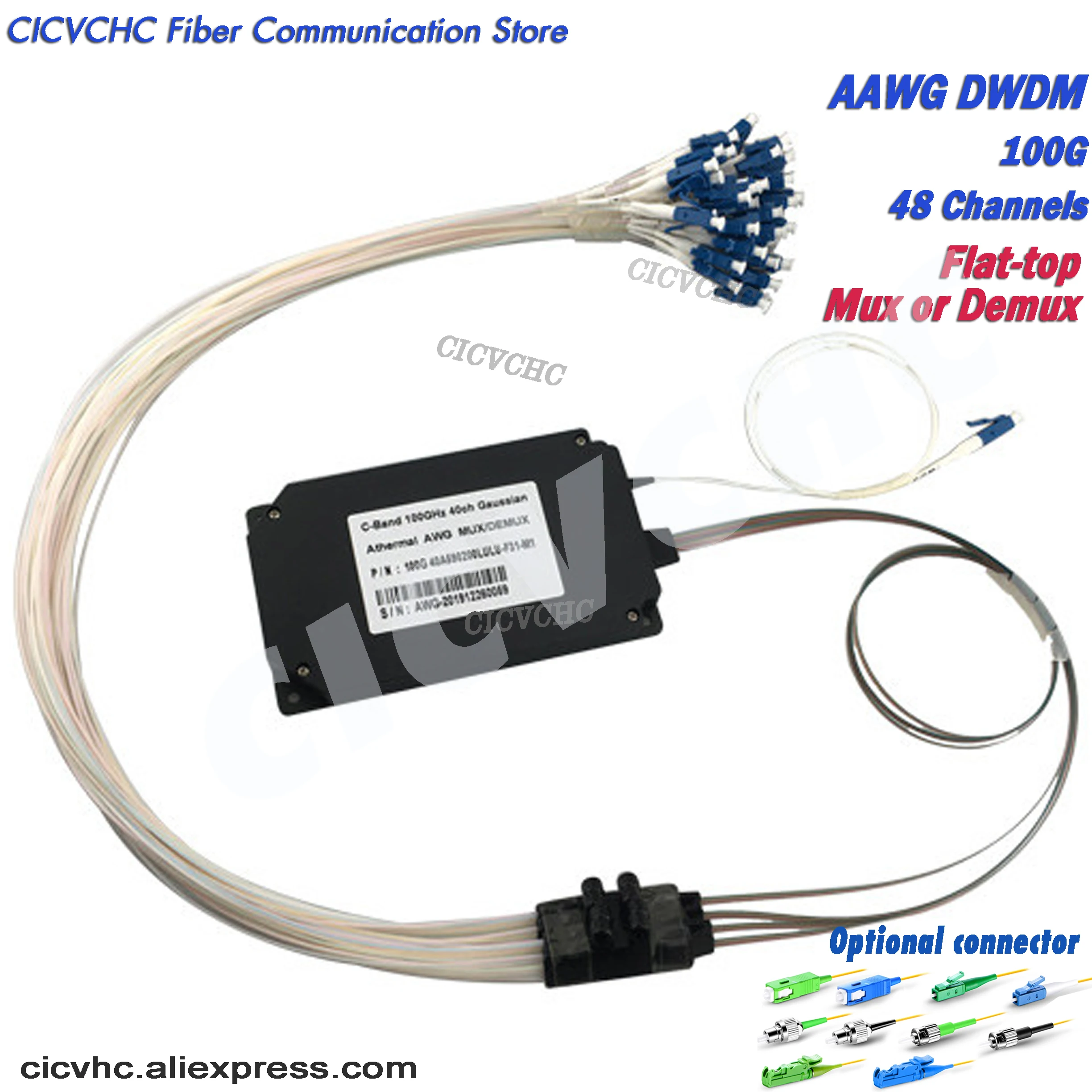 100GHz 48 Channel DWDM AAWG Module-Flat-Top- (Athermal AWG) Mux or Demux with SC, LC, FC or E2000 Connector hot sales 8 12um fl 6 9mm f 1 0 lwir athermal lens with 17um detector for thermal camera