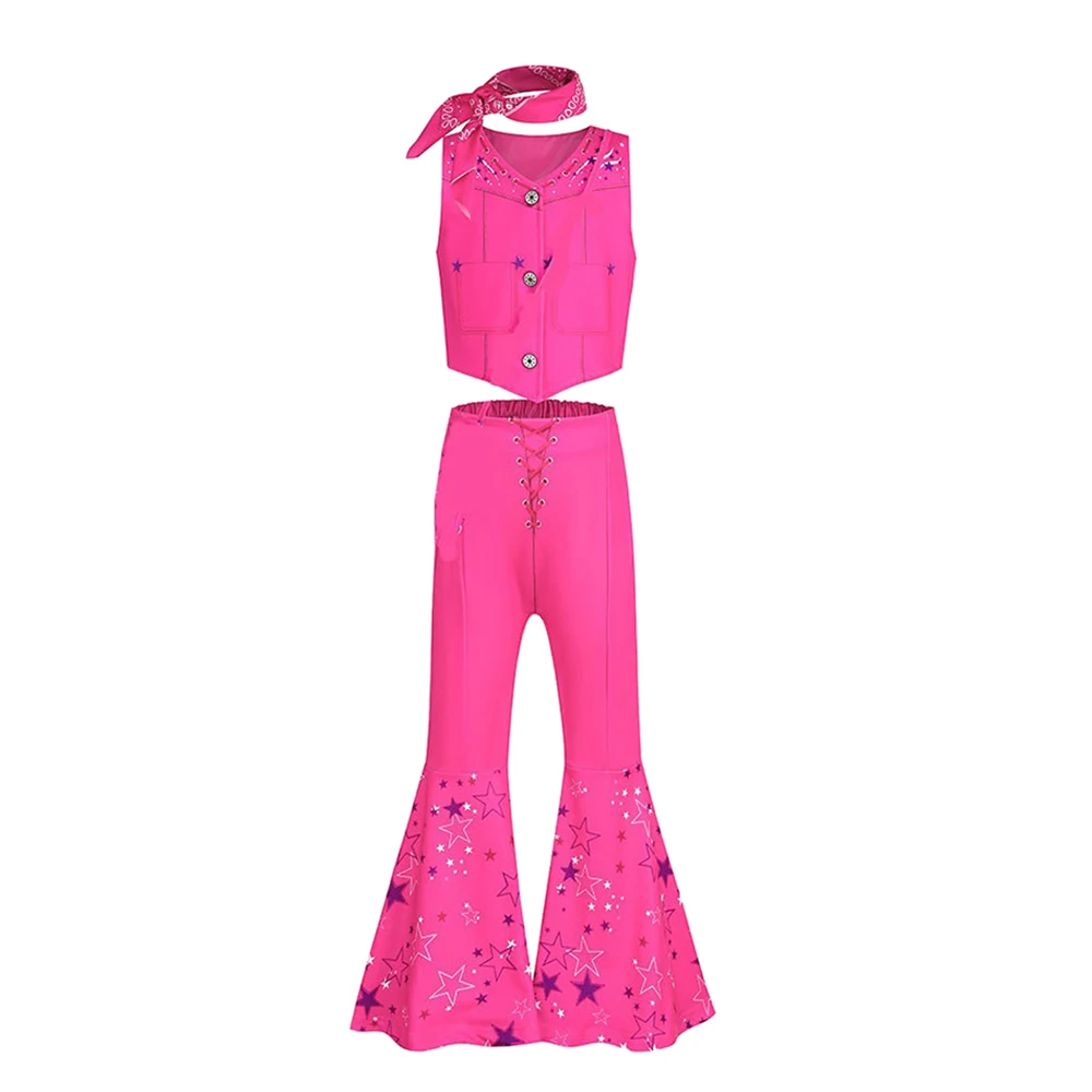 Cowgirl Costume for Girls Cosplay Outfit Halloween Apparel Halloween Children Party Clothing Set Tops Pants Princess Cosplay