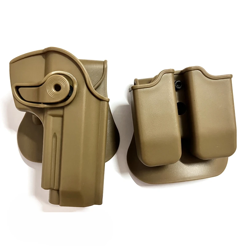 Tactical Gun Holster For Beretta M9 Handguns With Magazine Pouch M9 Belt Holster IMI Style Defense Retention