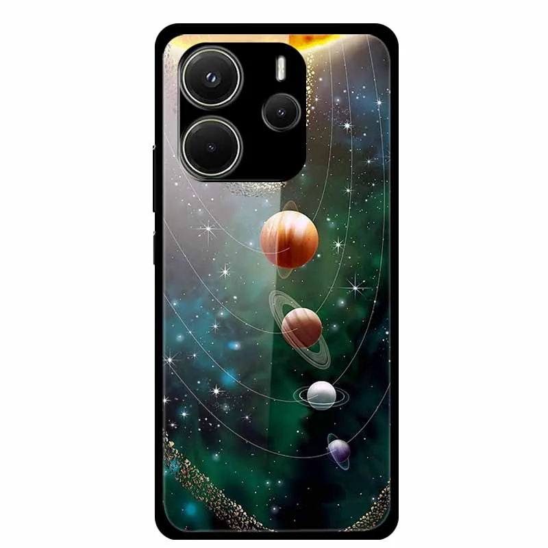 Luxury Tempered Glass Hard Back Phone Case Cover