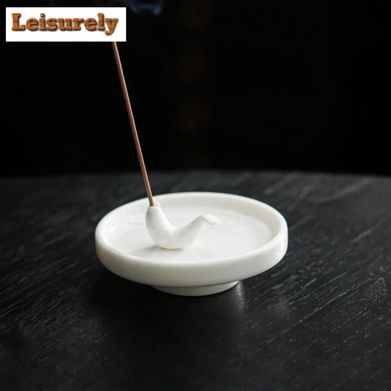 High Foot Discal Incense Holder Vintage Zen Garden Incense Burners Consecrate Smell Distributor Censer Buddhism Ornaments Craft