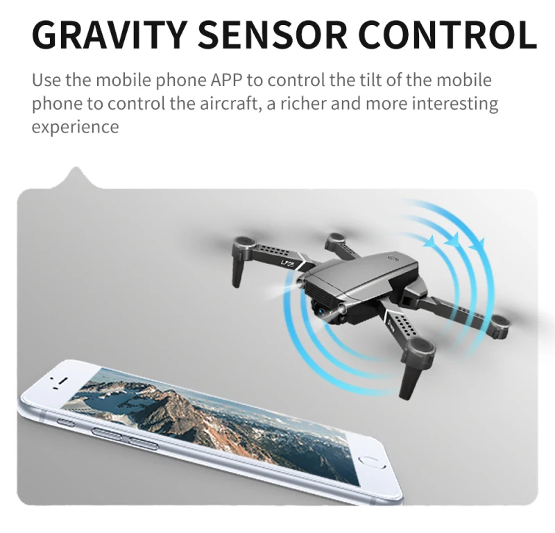 L705 Mini Drone, gravity sensor control use the mobile phone app to control the tilt of the