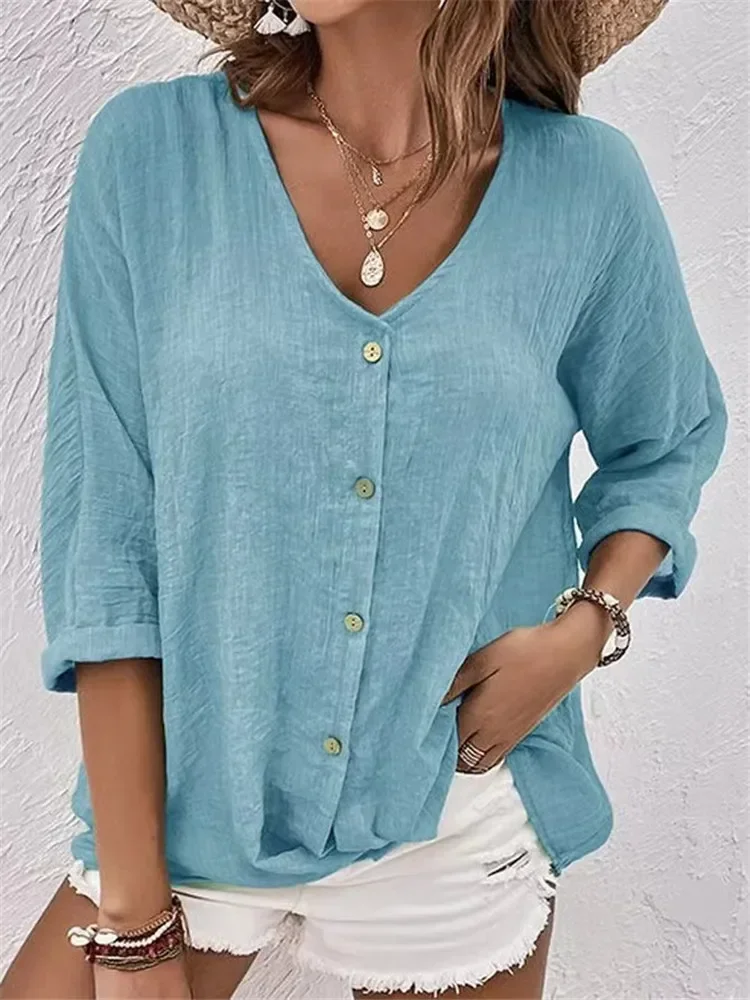 

Autumn and winter 2023 new womens V-neck button chiffon cardigan long sleeves gray22