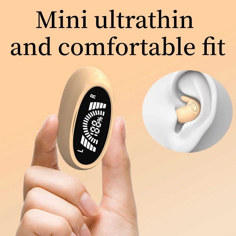 Bluetooth Headphones Wireless Earbuds 48hrs Talktime Digital Display Sports Ear Buds IPX5 Waterproof Earphones for Phone Laptop