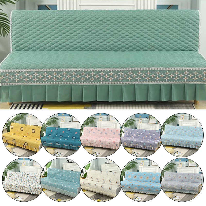 Universal Stretch  Sofa Bed Cover Couch Covers Armless Sofa Cover Washable  Elastic Folding Furniture Sofa Bed Covers 2