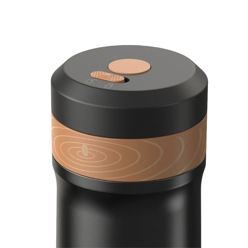Portable French Press Insulated Water Bottle Stainless Steel Texture Coffee Bottle Travel Water Cup for Outdoor Activity