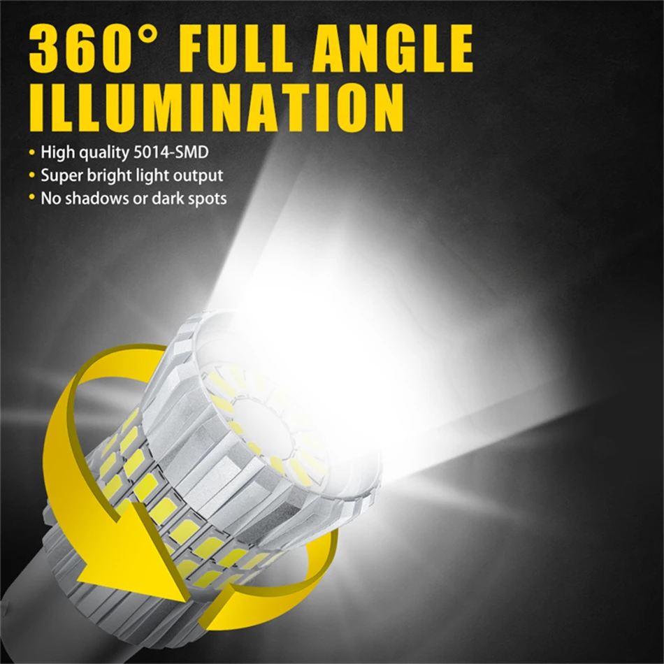 AILEO ڵ  õ LED ,  ÷ ,   T20 W21W 7440 WY21W BAU15S PY21W, BA15S 1156 P21W, 12V, 2 